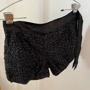 J. Crew black bedazzled shorts